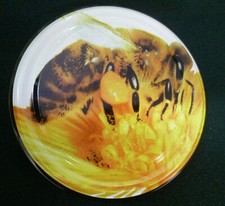 12x Deckel  "Biene mit Pollen" 👍für 250g Honigglas, TO66 Imkerbedarf