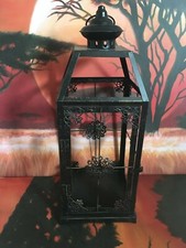 1x Laterne Gartenlaterne Windlichthalter Metall Kerzenhalter H 34cm Neu B-Ware