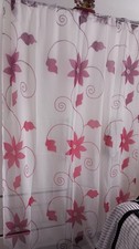 2er Set Schlaufenschal transparent Voile Dekoschal Gardine Vorhang 140x240cm
