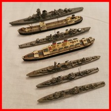 WIKING Metall Spielzeug 7 Schiffsmodelle Sammlung Zerstörer 1:1250 SELTEN