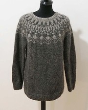 Island Norweger Strick Pullover Grösse S Damen Schurwolle Handarbeit S006