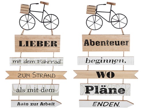 Schild fahrrad mit sprüchen - schild,