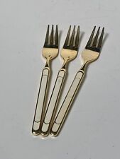 Vintage 3x alte Gabel Kuchengabel Hanseatic vergoldet