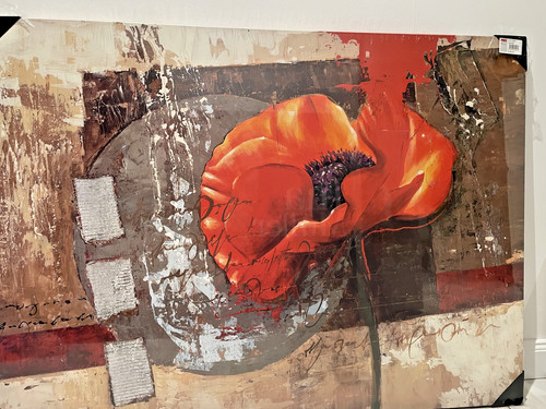Wandbild leinwand mohn - wandbild,