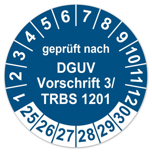 Prüfplaketten geprüft nach - geprüft,