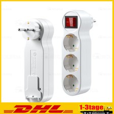 2*3Fach EU Steckdose Schuko Steckdosenverteiler Steckdosenleiste Stecker Adapter
