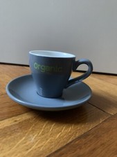 Segafredo Bio Organic Grau Espresso Tasse mit Unterteller Caffe Milano