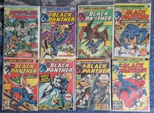 BLACK PANTHER Bundle 7 + 1  Super-Villain  Marvel Comics Group Vintage 70's 