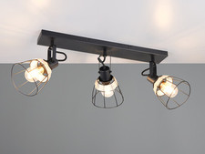 Deckenstrahler stylische Deckenlampen für Jugendzimmer Drahtgeflecht mit Rattan