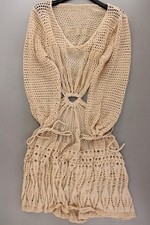 ✅ Second Life Fashion Häkelkleid für Damen Gr. 44, XL neuwertig Langarm braun ✅