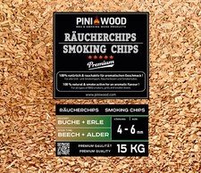 PINI 15 Kg Räucherchips Buche