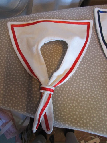 Matrosenkragen weiß mit rot - matrosenkragen,