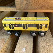 Holzeisenbahn Tiny Trainz Anhänger U5 Berlin Eisenbahn Miniatur