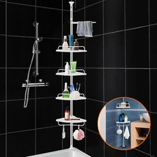 Teleskopregal Teleskop Duschregal Duschablage Eckregal 4 Ablagen Regal Badregal