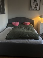 Verkaufe Ein Gepflegtes IKEA Bett In Dunkelgrau (140x200 Cm). Guter Zustand