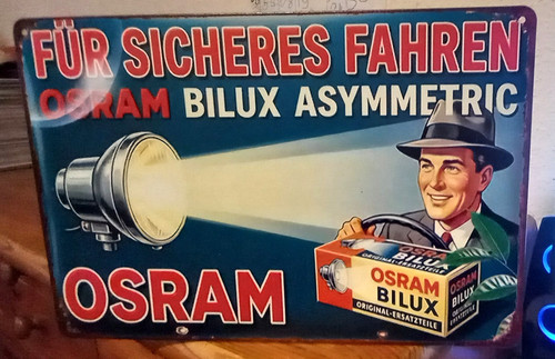 Blechschild alte osram - alte, werbung