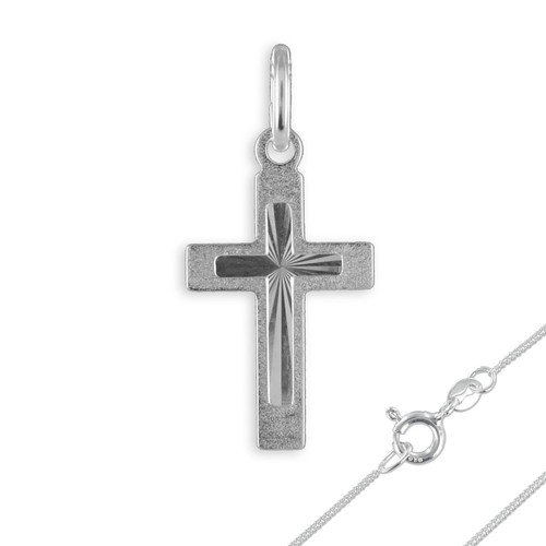 Kreuz anhänger kette wählbar - kreuz,