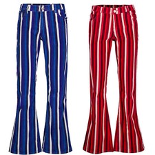 NEU HERREN RETRO 60er 70er Jahre gestreifte Kordel KORDFACKELN AUSGESTELLTE Jeans SPECTRUM MC1045