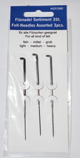 3er Set Filznadeln 1 x fein 1 x mittel 1 x grob neue Nadeln zum  Trocken Filzen