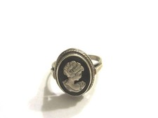 Silberring Kamee mit Onyx Stein Antik OM4932