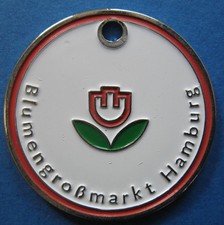 alte WERTMARKE HAMBURG Blumengrossmarkt großer EKW Chip 5 DM Größe RRR