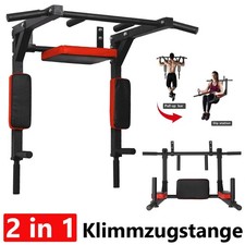 Klimmzugstange & Dip-Station zur Wandmontage, Multifunktionales Trainingsgerät