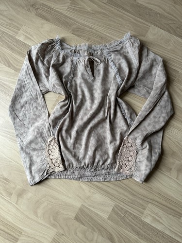 Cream vintage bluse leopard - vintage,
