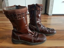 Cherie Stiefel Winterstiefel bordeaux rot Lackleder Gr. 32 Lackstiefel