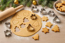 Metall Ausstecher Plätzchen Formen Weihnachten 10 tlg. klein / mittel Keks