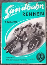 Sandbahn Rennen München Oberwiesenfeld 1970 Rennprogramm Motorräder