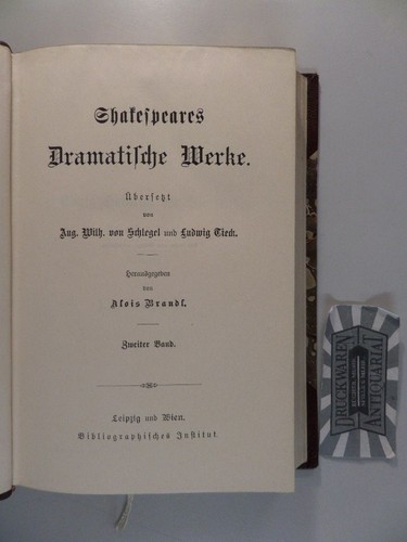Shakespeares dramatische werke - shakespeares,