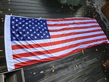 Konvolut Fahnen Flaggen und Wimpel, USA, Amerikanische, eine sehr groß 4x 1,45m