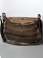 Antike Ledertasche aus den 20er Jahren. 1920. Jagd- und Angeltasche.