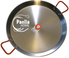 46 cm - 65 cm PROFESSIONELL / CATERING POLIERTE PAELLAPFANNE + SAFRAN GEWÜRZMISCHUNG GESCHENK