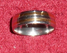 EIN TOLLER EDELSTAHL RING MIT GOLD VERZIERT NEU!!!