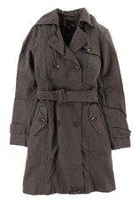 H&M Mantel Jacke Coat Damen Gr.34 Übergangsmantel winndicht Braun 126842