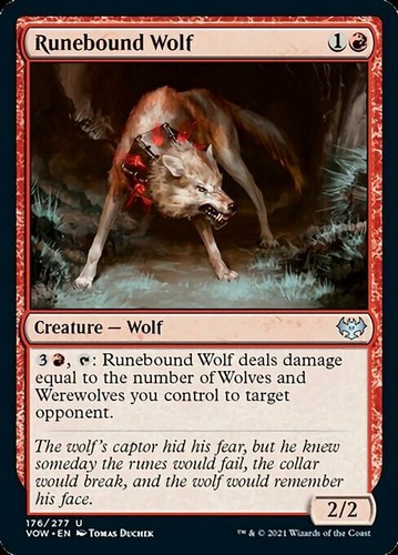 Runebound wolf mtg nm - runebound, nm-m