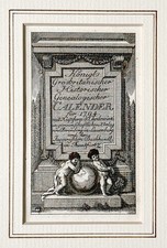 DANIEL CHODOWIECKI Genealogischer Calender Radierung Passepartout 1794 E 735