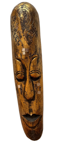Handgeschnitzte bali holzmaske - bali,