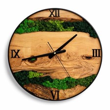 Wanduhr handgefertigt natur - wanduhr,