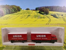 1:87 Wiking 0457 01 Hanomag Henschel Kofferlastzug Union Transport OVP / G01