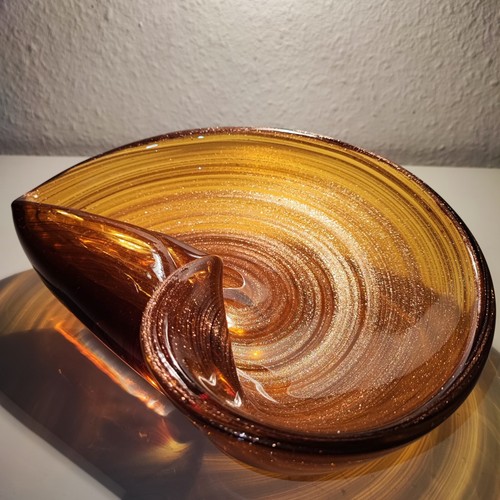 Muranoglas schale amber - kg,