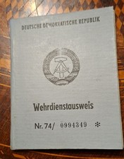 Wehrdienstausweis DDR 1975, Gefreiter,  Erkennungsmarke