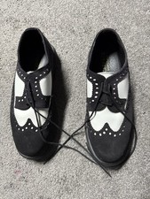 Scarface Dortmund Budapester Gr 44 Wildleder Rockabilly Schwarz Weiß