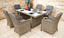 RAGNARÖK  PREMIUM POLY-RATTAN GARTENMÖBEL GARTEN GARNITUR MÖBEL ALU DINING SET