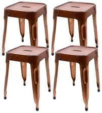 4x Metall Hocker Sitzhocker
