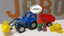 ( RB 44/2) Lego Duplo Traktor mit Frontlader und Anhänger Bauernhof