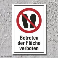 Verbotsschild "Betreten der Fläche verboten", DIN ISO 7010, 3 mm Alu-Verbund  