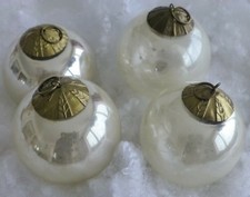 4 Biedermeier Silber Kugeln