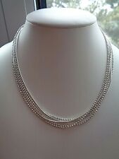 Silber Kette mehrreihig, Silber 925, glänzend und edel